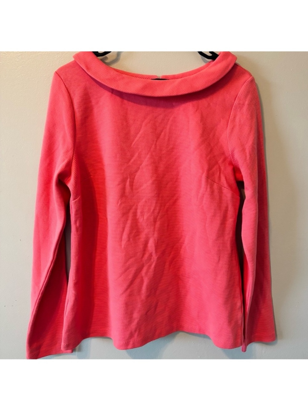 Talbots Coral Boatneck Long-Sleeve Top